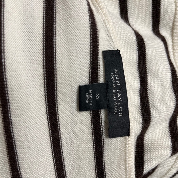 Ann Taylor | Women's AT Weekend Striped Crew Neck Knit Pullover - Picture 5 of 7